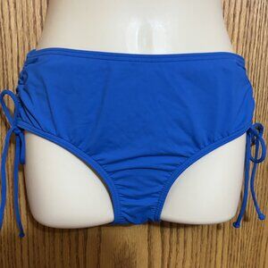 Lands' End Ladies Hi-Cut Leg lined swim briefs sz. 6 blue SWIM BOTTOM ONLY